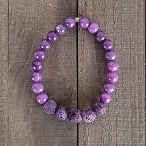 Lava Stone Diffuser Bracelet Purple